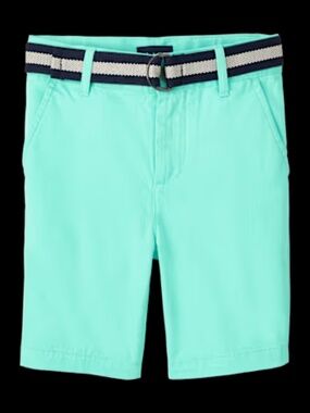 Boys Belted Chino Shorts Aqua Size 14 NWT